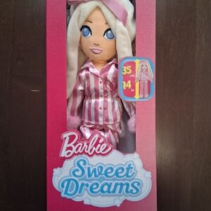 Barbie Sweet Dreams Plush Doll - Pink and White